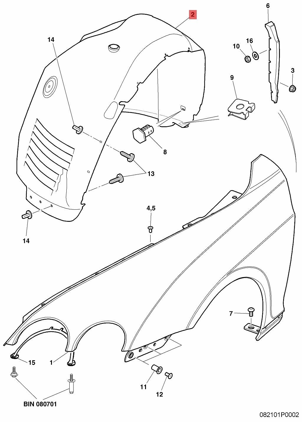 For Bentley Flying Spur Right Side Front Arch Line Splash Shield Inner 3W580995