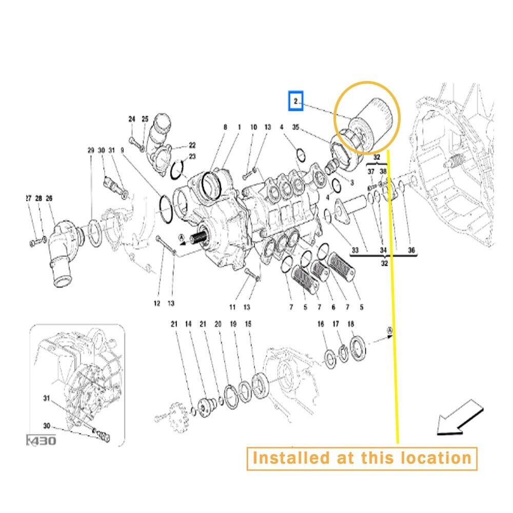 For Ferrari F430/Callfornia Oil Filter OEM：234742