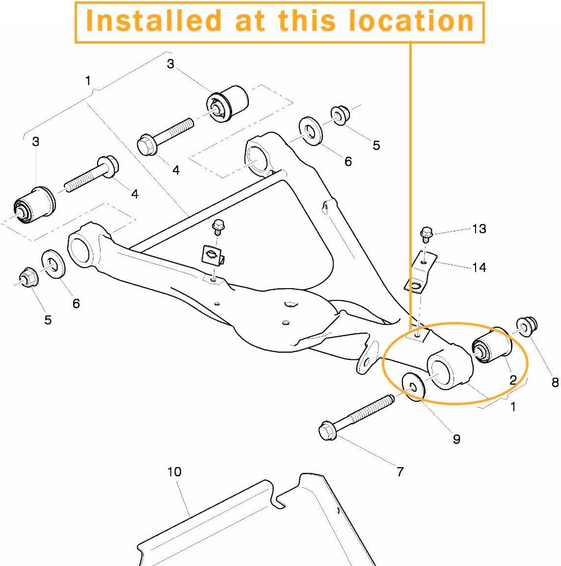 Picture 1 of 6 Click to enlarge For Bentley Mulsanne Rear Lower Control Arm Bushing OEM:3Z0 511 473