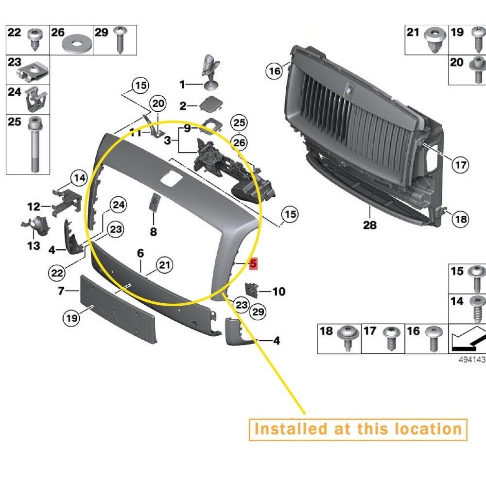 For Rolls Royce Ghost Series I Frame Radiator Grille OEM:51117238234