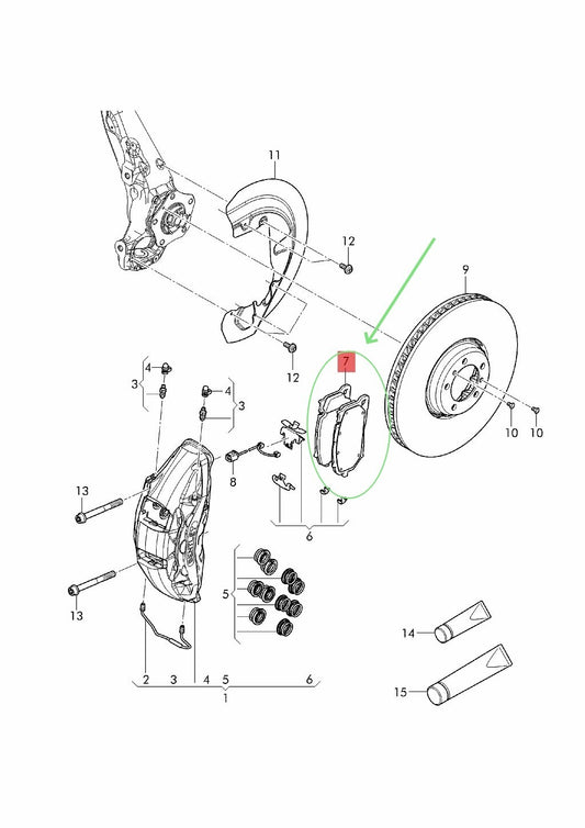 For Bentley Continental Gt Gtc 2019-2024 Front Brake Pads Set New 3SA698151