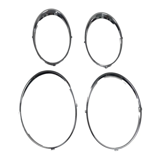 For Bentley GT GTC 2012-2017 Headlight Rings Trims Chrome Frame  Set