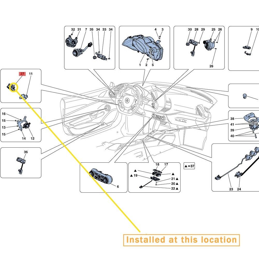 Für Ferrari California 458 488 Auto Park Brake Control Switch OEM: 72587700