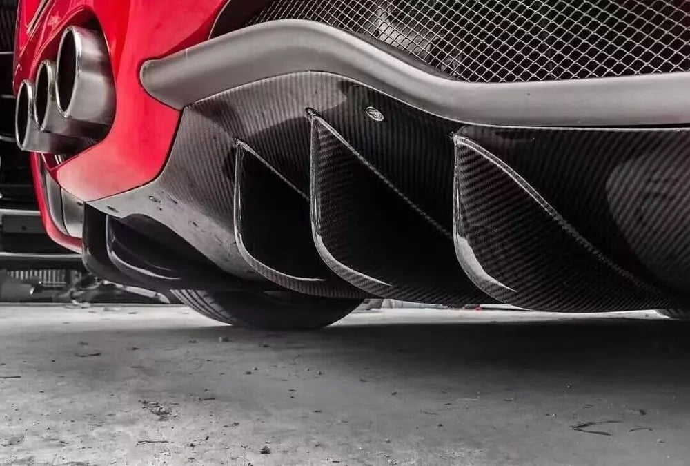 Carbon Fiber Car Rear Bumper Diffuser Lips for Ferrari 458 Spider Italia