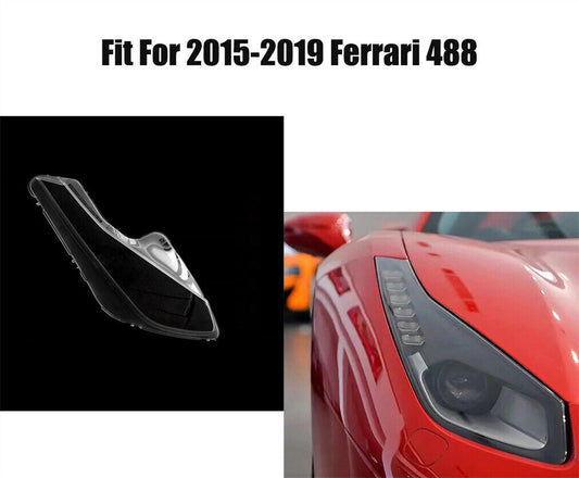 Headlight Headlamp Lens Cover Right Side 1Pcs Fit For 2015-2019 Ferrari 488